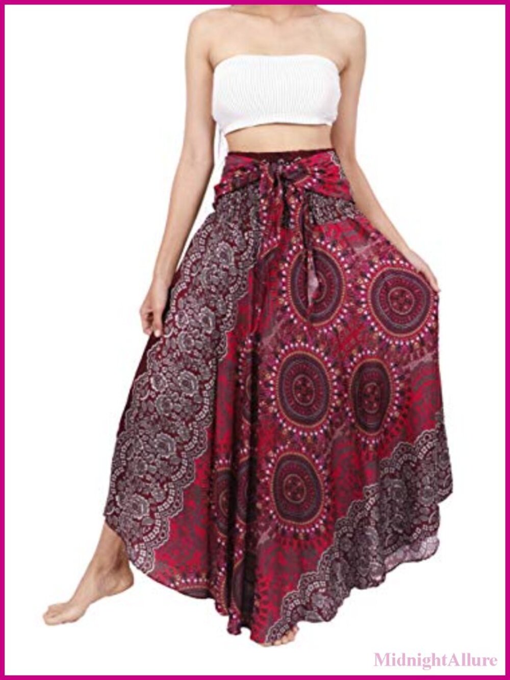 Women's Long Bohemian Gypsy Boho Maxi Skirt 100% Rayon